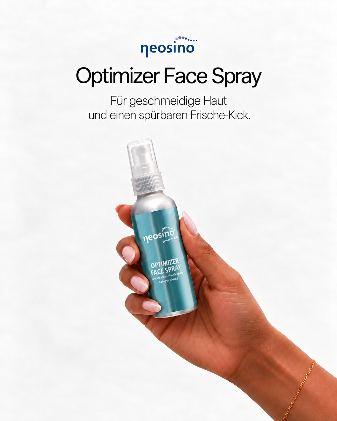 Optimizer Face Spray
Für geschmeidige Haut
und einen spürbaren Frische-Kick.